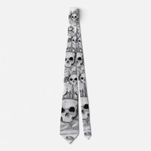 Cravate de crâne/Necktie Skull and gold