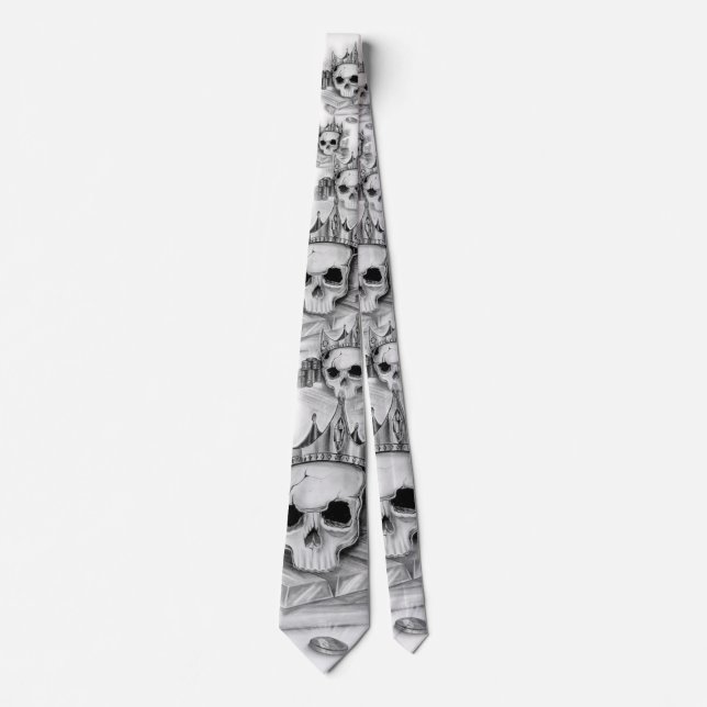 Cravate de crâne/Necktie Skull and gold (Devant)
