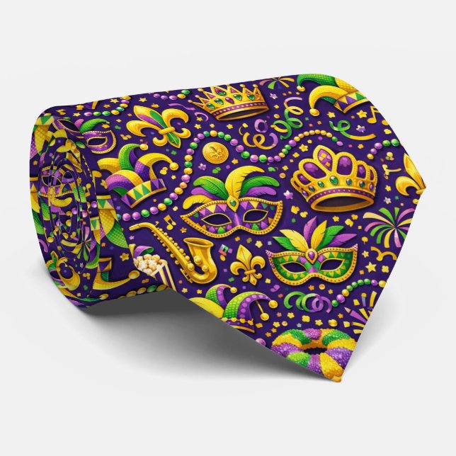 Cravate de défilé de fête de Mardi Gras (Roulé)