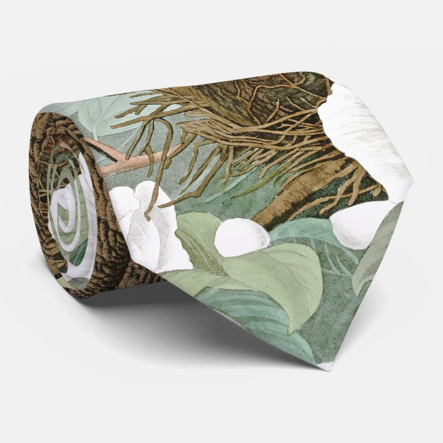 Cravate de deuil de faune d'Audubon de fleurs (Roulé)