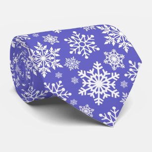 Cravate de fête de motif de flocon de neige de