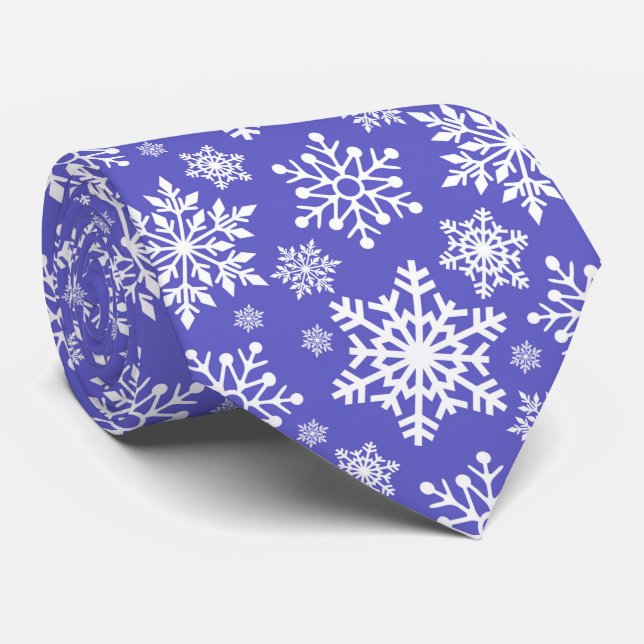 Cravate de fête de motif de flocon de neige de (Roulé)