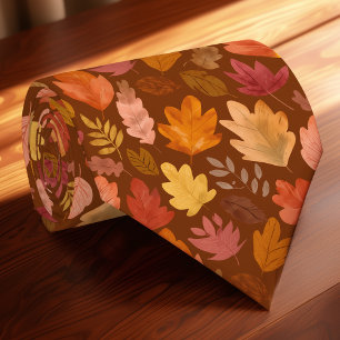 Cravate de feuillage d'automne - Cravate d'impress