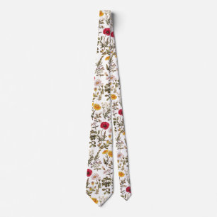 Cravate de fleurs botaniques