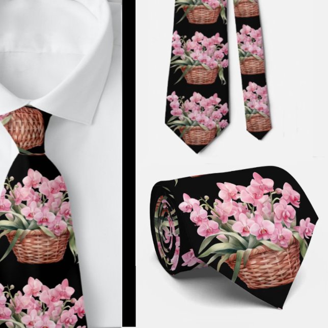 Cravate de fleurs d'orchidées roses (Créateur téléchargé)