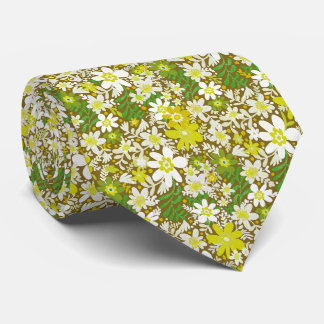 Cravate de fleurs vertes super d'automne