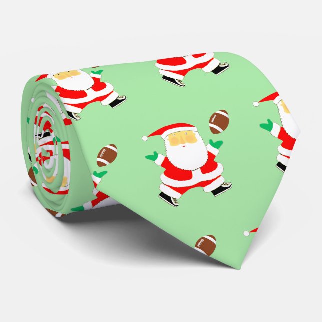 Cravate de football de Noël (Roulé)