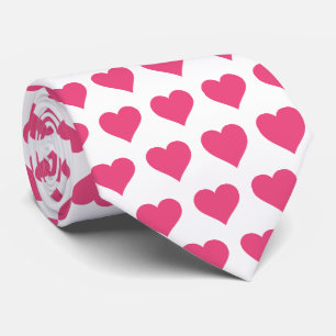 Cravate de Glam White et Rose Hearts