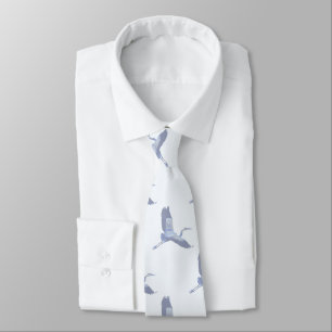 Cravate de Héron Bleu pour Femmes et Hommes