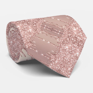 Cravate de la fête de Grad Rose Gold Blush Parties