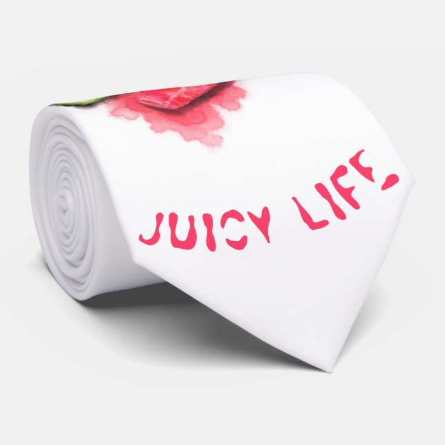 Cravate de la fête de la pastèque - Texte personna (Roulé)