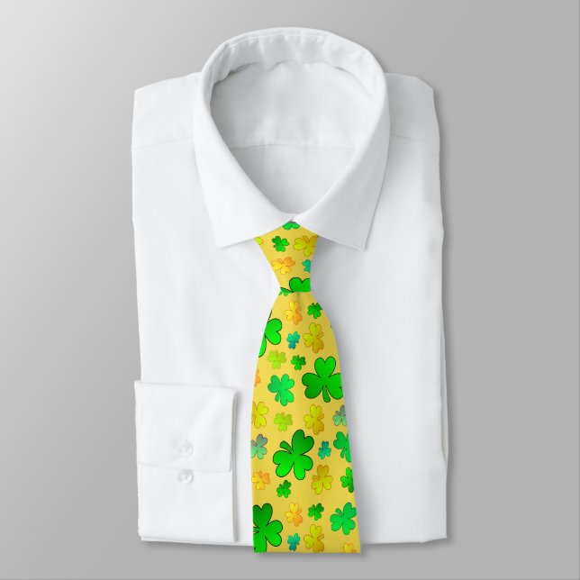 Cravate de la fête du shamrock St. Patrick (Attaché)