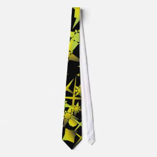 CRAVATE DE L'HOMME DESIGNER - MODE - ÉTOILES JAUNE