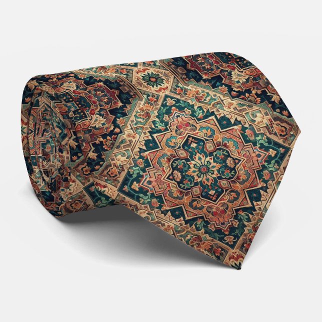 Cravate de luxe de style persan designer | Fausse  (Roulé)