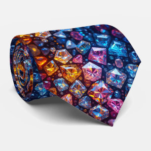 Cravate de luxe Faux Silk Gemstone Diamond