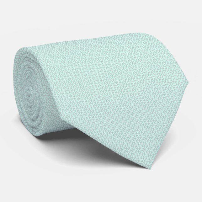 Cravate de mariage élégante verte menthe FEUILLE (Roulé)