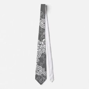 Cravate de mariage élégante vintage florale paisle