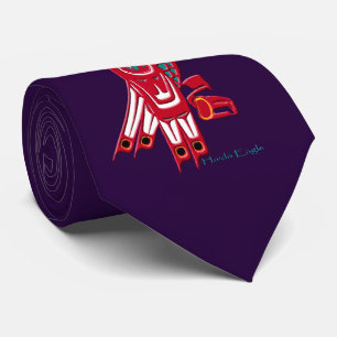 Cravate de mode Red Haida Eagle