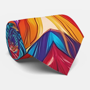 Cravate de modèle floral prismatique