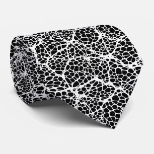 Cravate de Motif biologique moderne noir et blanc