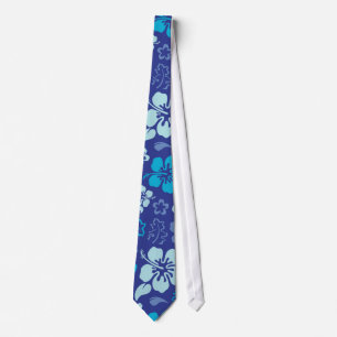 Cravate de motif de fleur de ketmie
