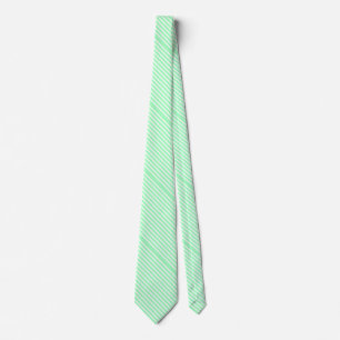 Cravate de Motif de pointe blanc et vert chic