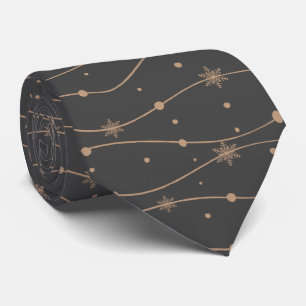Cravate de Noël gris foncé avec Cravate Monogramme