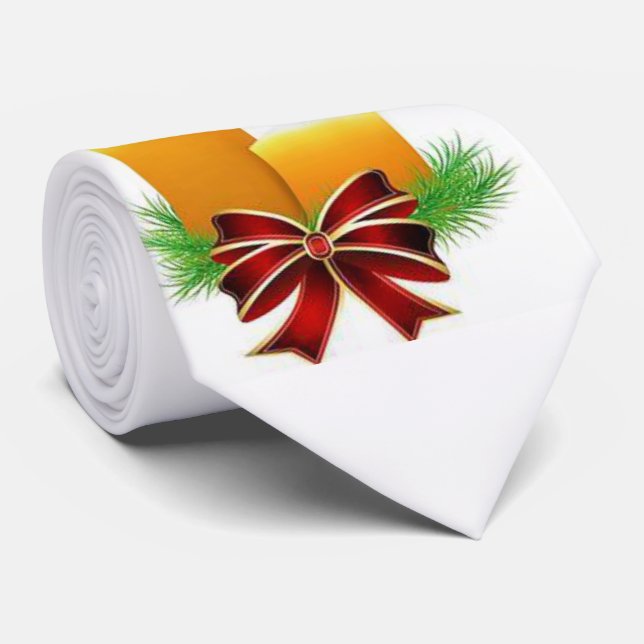 Cravate de Noël, Joyeuses fêtes (Roulé)