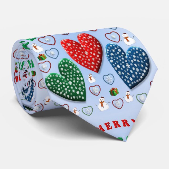 Cravate de Noël, Joyeux Noël (Roulé)