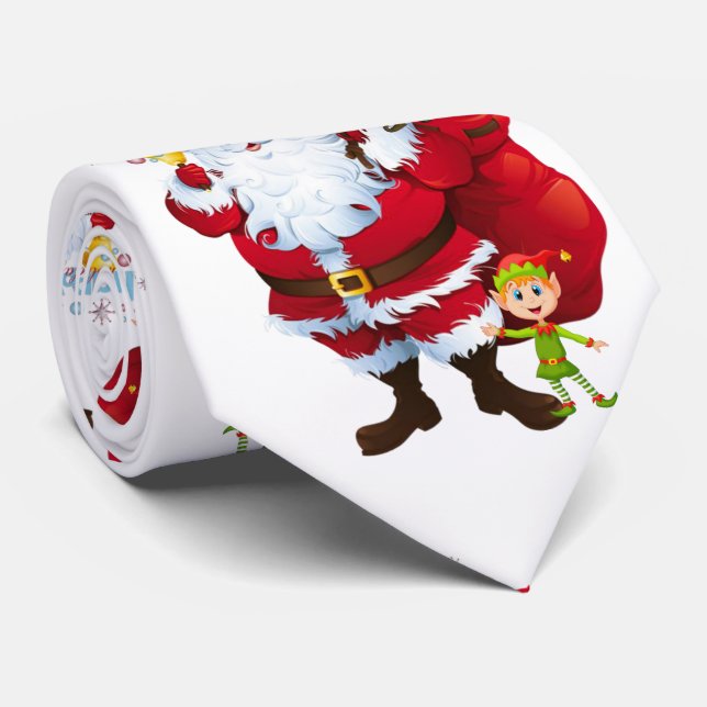 Cravate de Noël, Père Noël (Roulé)