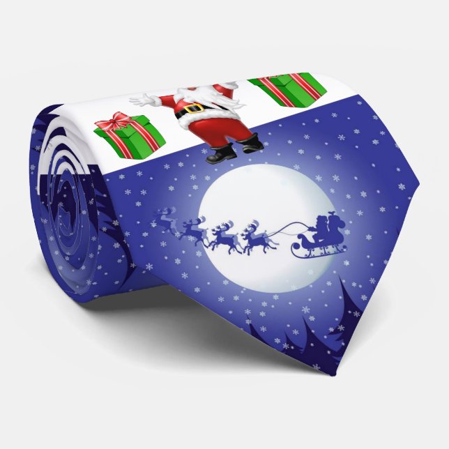 Cravate de Noël, Père Noël (Roulé)