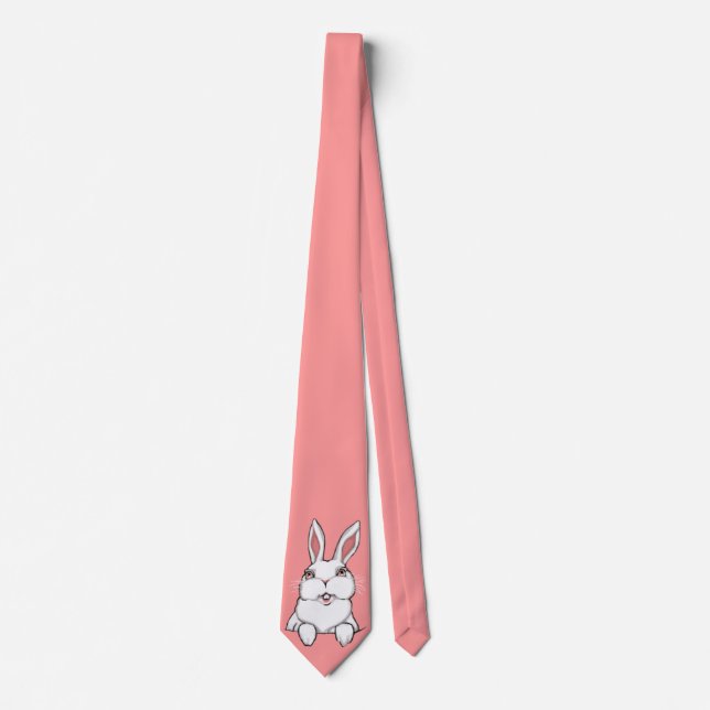 Cravate de Pâques Bunny Art Necktie Cadeaux de Pâq (Devant)