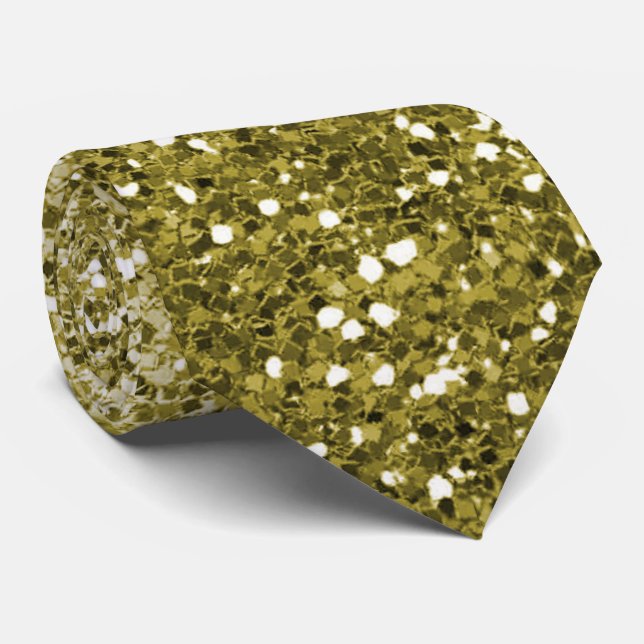 Cravate de Parties scintillant Premium Gold Ombre (Roulé)