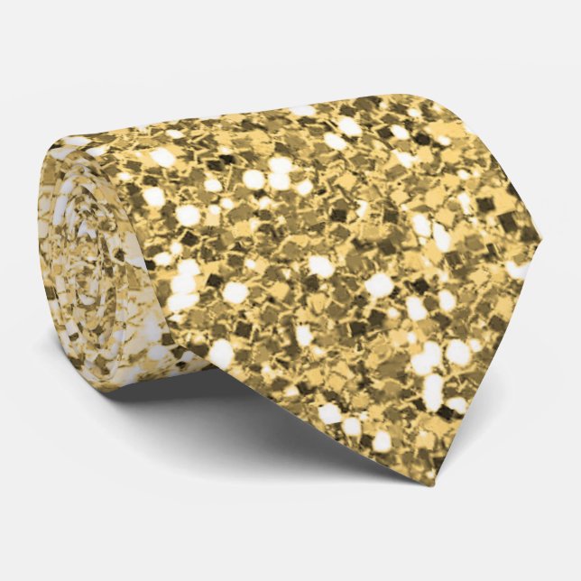 Cravate de Parties scintillant Sparkling Gold Ombr (Roulé)