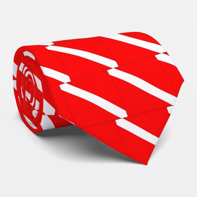 Cravate De plongeur plongée à l'air classique de drapeau (Roulé)