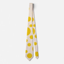 Cravate de points Polka Jaune