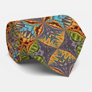 Cravate de relevé Motif Abstrait multicolore en gr