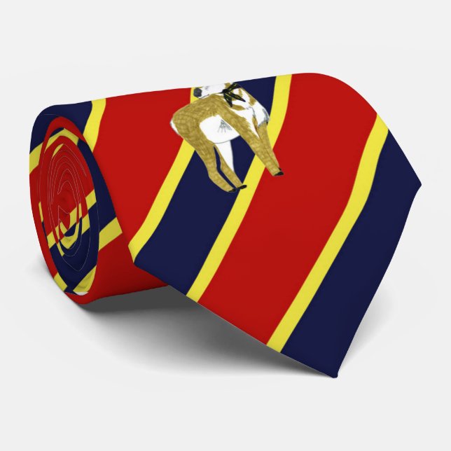 Cravate de robe rayée d'antilope en bois d'insigne (Roulé)