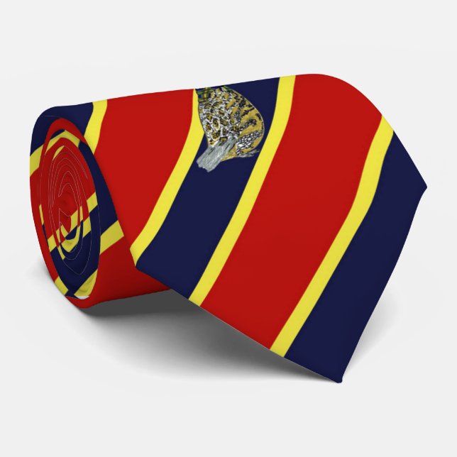 Cravate de robe rayée de caille en bois d'insigne (Roulé)