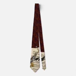 Cravate de saxophone et de musique de piano