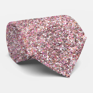 Cravate de scintillements de rose