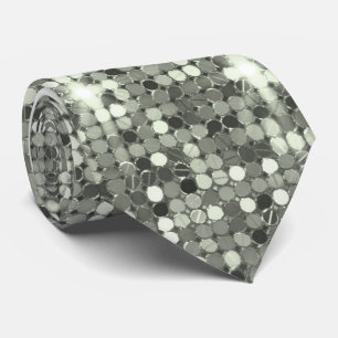 Cravate de séquence Disco Sparkle Argent