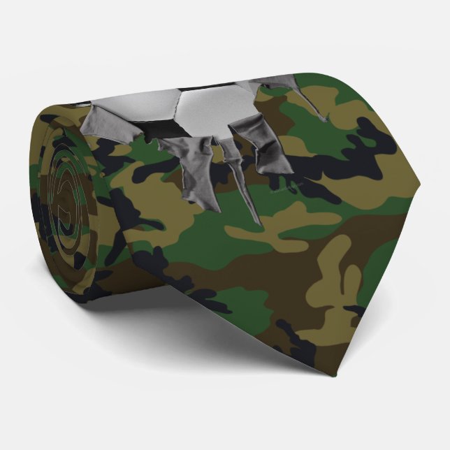 Cravate de soccer déchiré (camo/personnalisé) (Roulé)