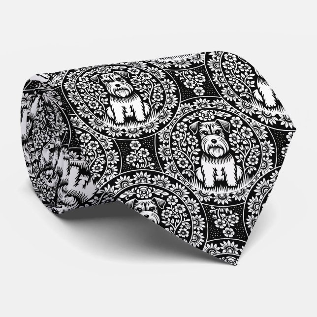 Cravate de Terrier Puppies Schnauzers (Roulé)