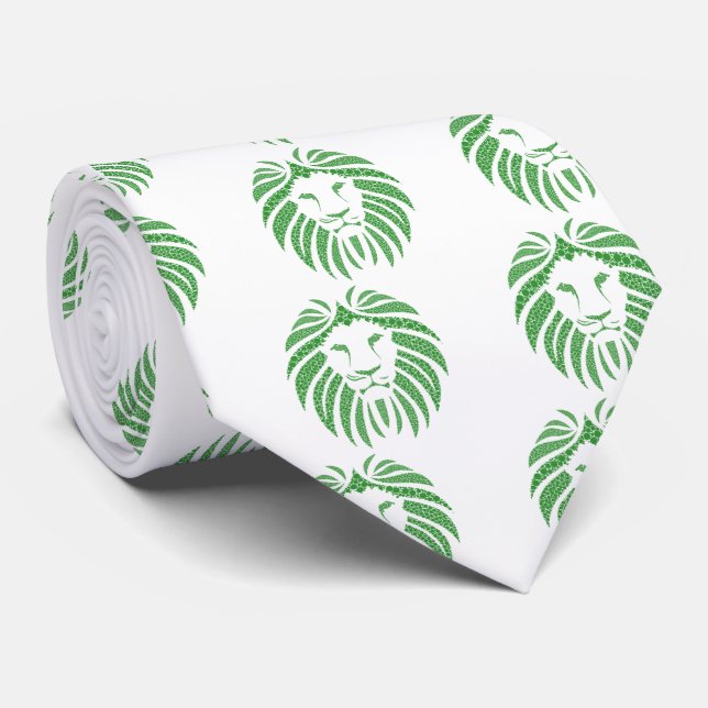 Cravate de tête de lion verte (Roulé)