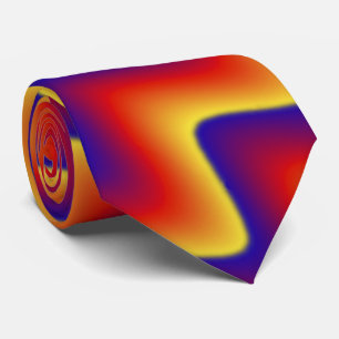 cravate de zigzag, rouge, bleu, jaune