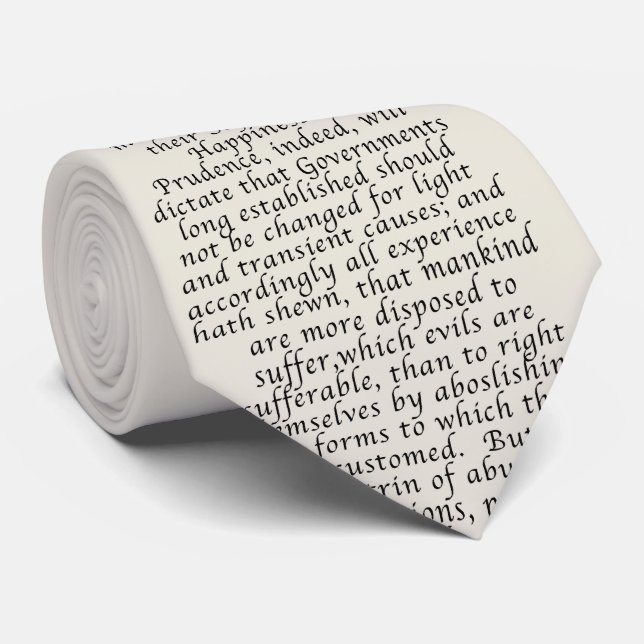 Cravate Déclaration d'indépendance des USA (Roulé)