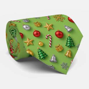 Cravate Décorations de sapin de Noël, canne de bonbon, ver