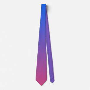 Cravate dégradé bleu et rose ombre