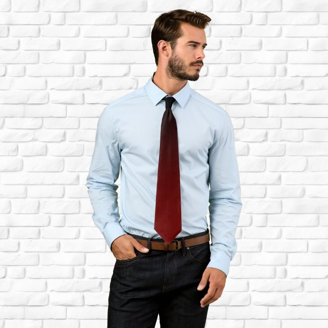 Cravate Dégradé noir et bordeaux moderne (Modern Black and Burgundy Gradient Neck Tie)